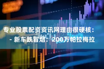 专业股票配资资讯网理由很硬核：  - 新车跌冒烟：200万帕拉梅拉